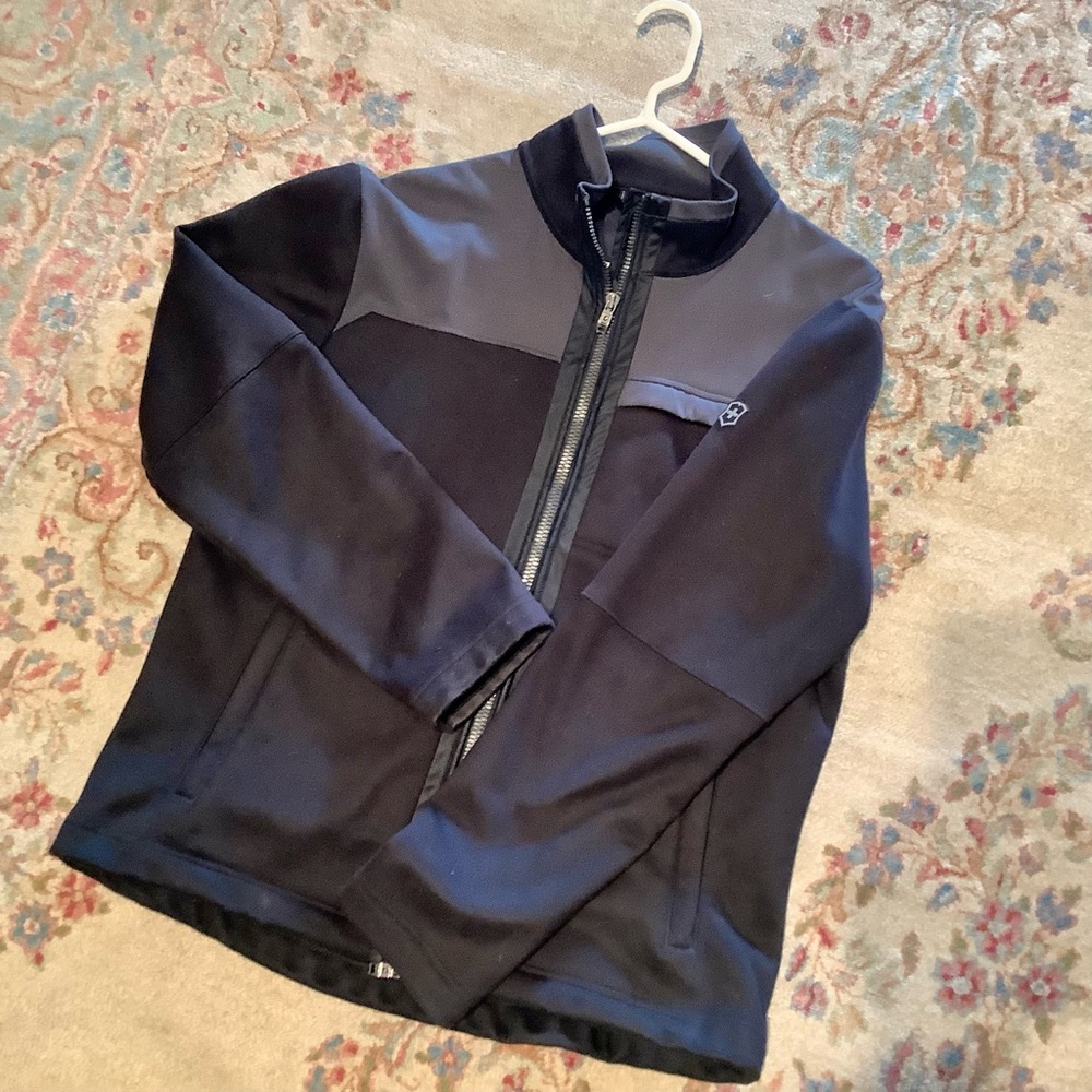 Victorinox Black Performance Softshell Fleece Jacket - Men’s Sz L